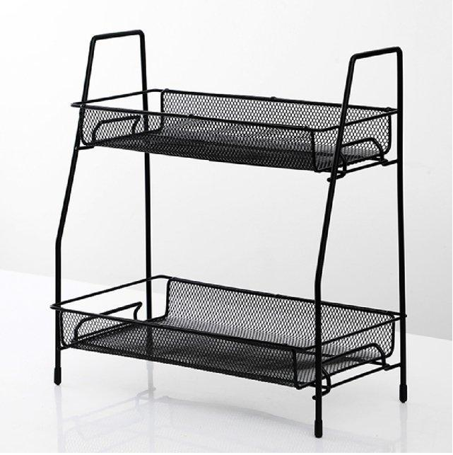 Suport din metal organizator, cu 2 etajere