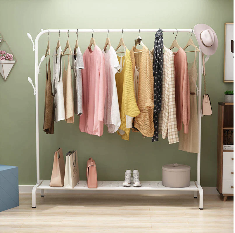 Suport simplu din metal, de umerase pentru haine, 150 x 110 x 40 cm