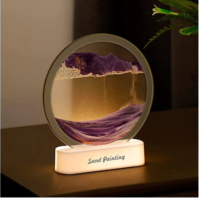 Lampa decorativa tip clepsidra Moving Sand Art