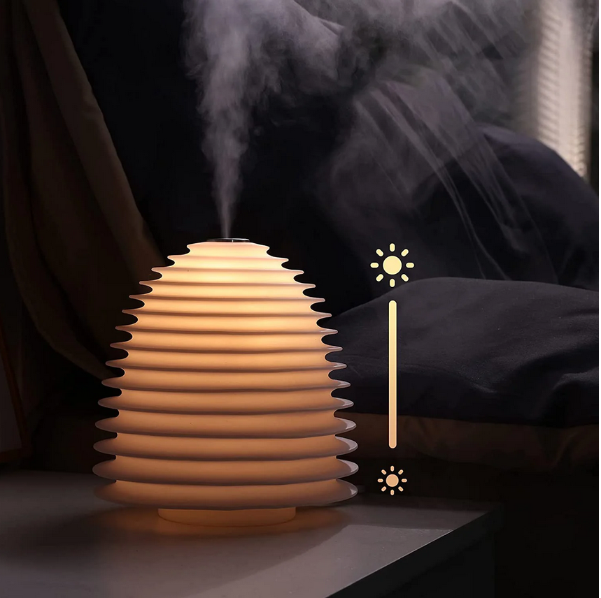 Umidificator Lighthouse ulei esential cu lampa si control tactil