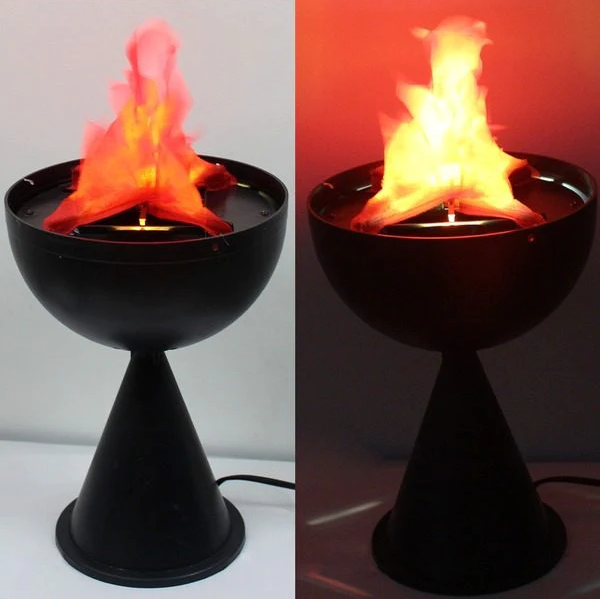 Lampa electrica cu picior, model flacara falsa