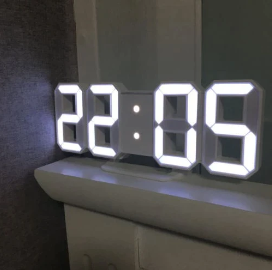 Ceas digital iluminat, de birou cu LED-uri