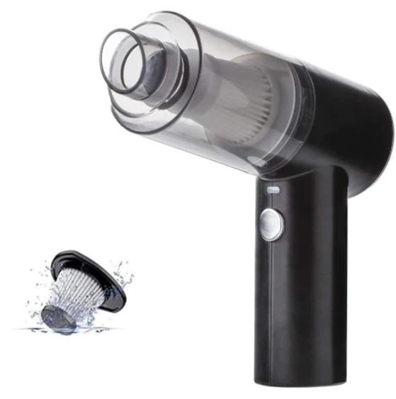 Mini aspirator fara fir cu incarcare prin USB, portabil 2 in 1