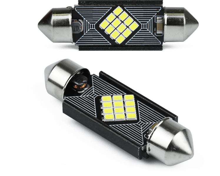 Set 2 Becuri Auto LED Bricomall Cambus Interior 41 mm Alb BM-CBS41