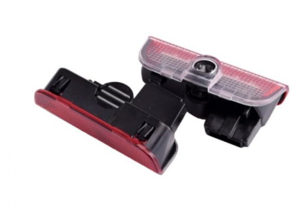 Set 2 Holograme Bricomall LED cu LOGO VOLKSWAGEN pentru Portiere BM-HLV