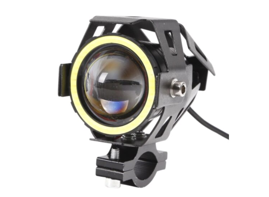 Proiector led U7 angel eyes, Moto, ATV, Off Road cu 2 faze si mod stroboscop BricoMall BM-U7-ANG