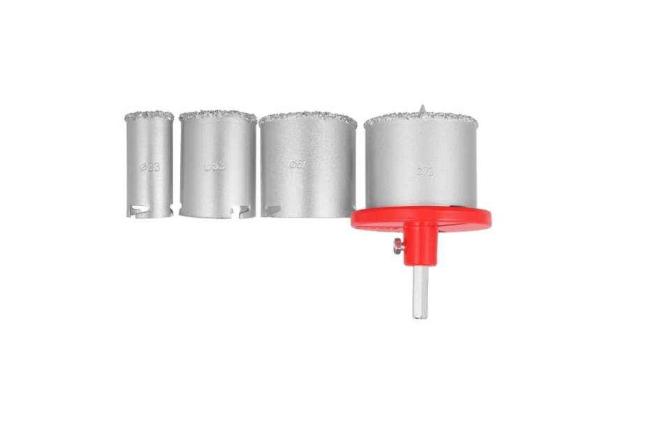 Set 4 carote diamantate 33-73 mm BricoMall BM-SET4CRT