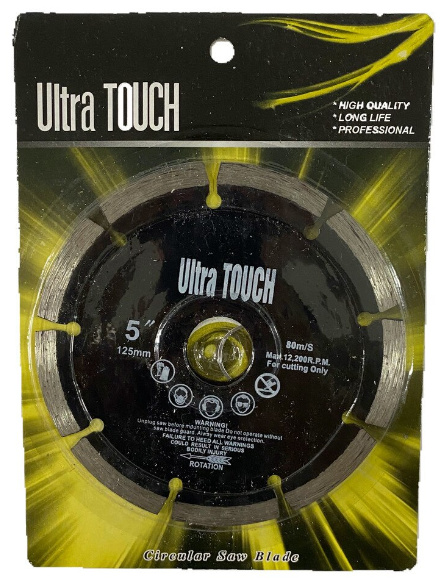 Disc Diamantat INTRERUPT 125X22.2 MM 10 MM MAX RPM 12.200 BricoMall BM-10RPMM