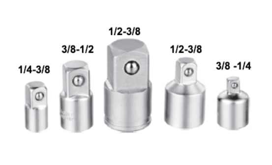 Set 5 Adaptoare BricoMall CROMATE 1/2 1/4 3/4 3/8 BM-KG4Q2