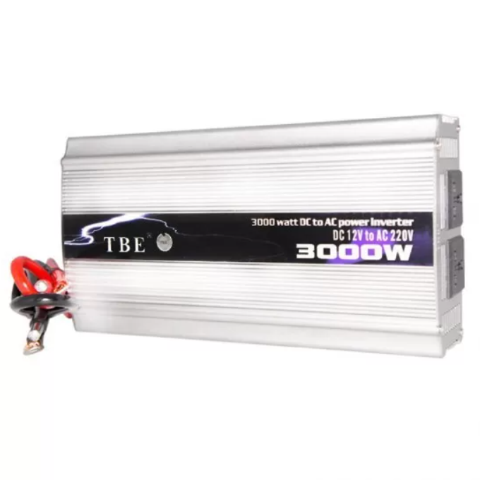 INVERTOR AUTO 12V LA 220V 3000W CABLURI CLESTI TBE BricoMall BM-INVR3000W