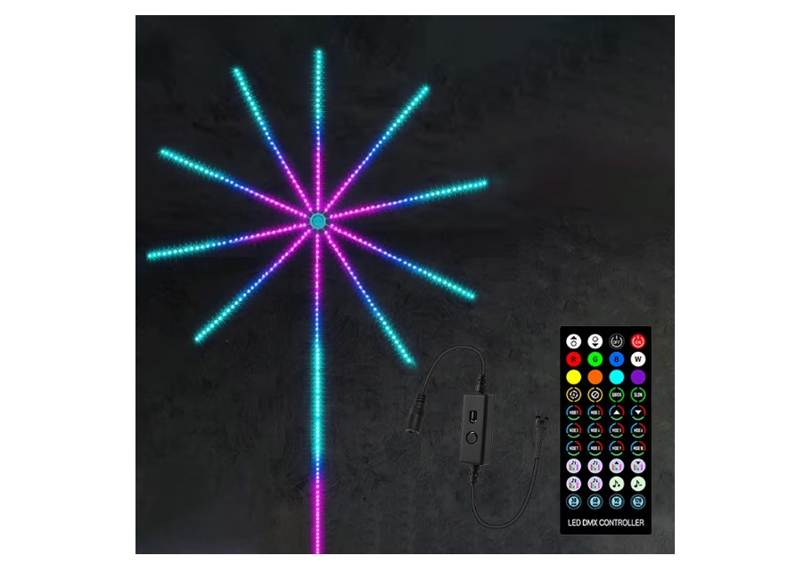 Banda led model artificii RGB, Control APP Bluetooth, 16 milioane culori, cu Telecomanda, 4,5 metri YWX BricoMall BM-BND-ART16