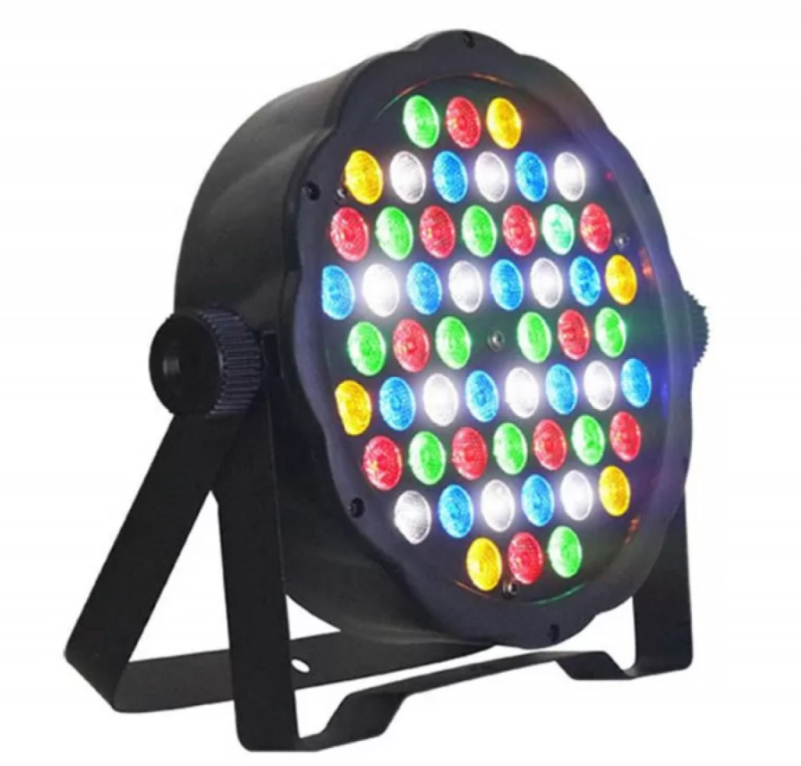 Proiector lumini disco scena club nunta petrecere arhitectural dj evenimente RGB 54x3W becuri FullColor BricoMall BM-PAR-LED3W