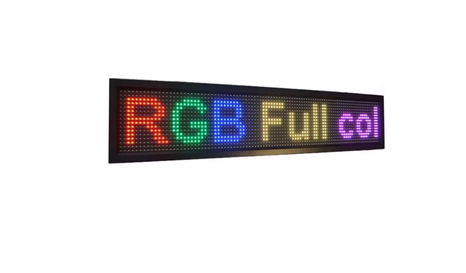 Panou reclama luminoasa, led RGB 100x20 cm, text personalizabil multicolor, interior/exterior BricoMall BM-PNL100