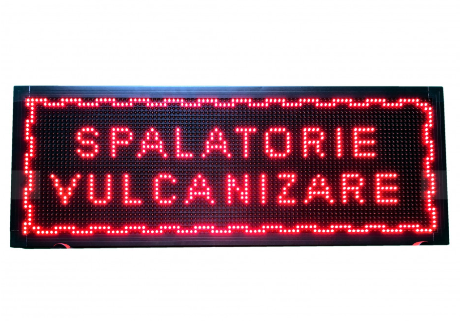 Reclama Luminoasa 70 x 40 cm, LED rosu, Vizualizare 120°, Negru, afisaj mesaj programabil, exterior BricoMall BM-RCL40R