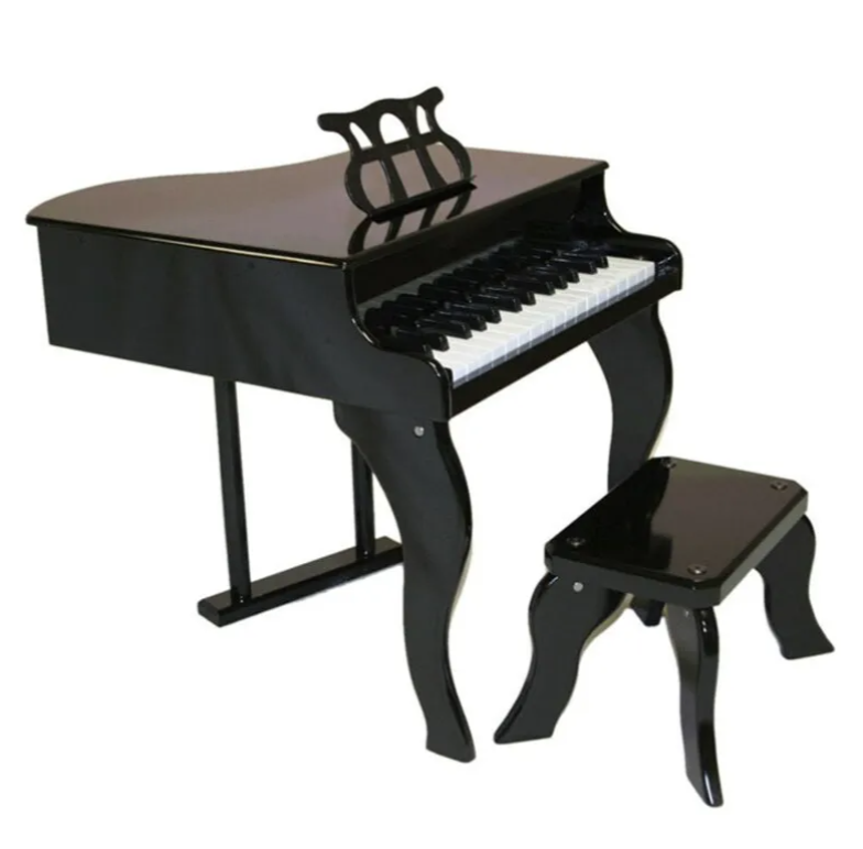 Pian Pentru Copii, scaun inclus, 3 ani+, 30 de Clape, Negru BricoMall BM-PIAN30CLP