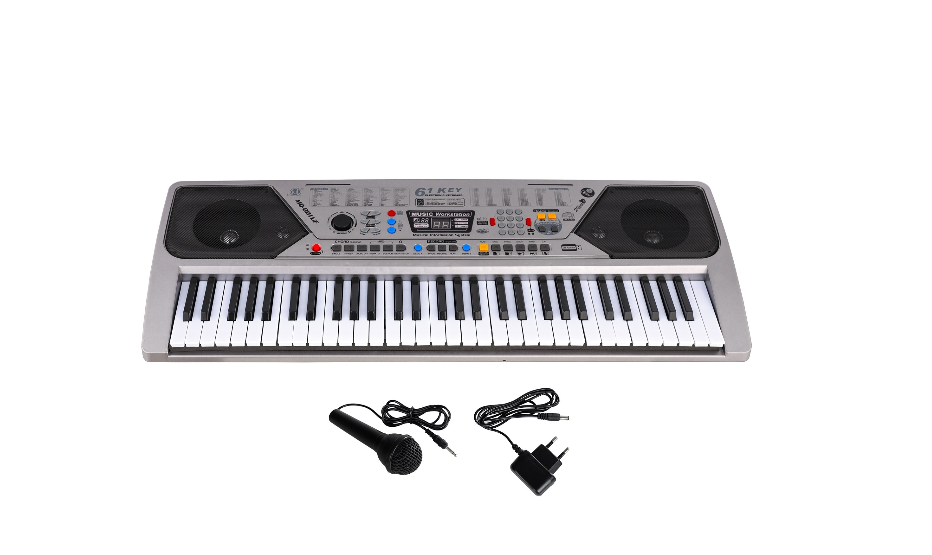 Orga Electronica, 100 ritmuri, 100 tonuri, 10 melodii demonstrative, 61 clape, USB, Radio Fm, MP3, Afisaj Lcd BricoMall BM-ORG100M