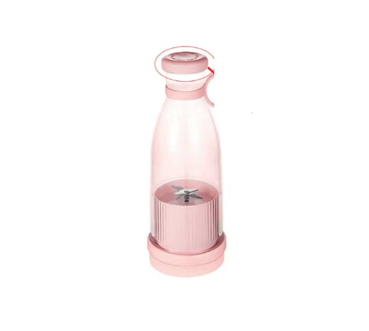 Mini blender portabil cu 6 lame, Forma sticla, Capacitate 600 ml BricoMall BM-BLNDR6L