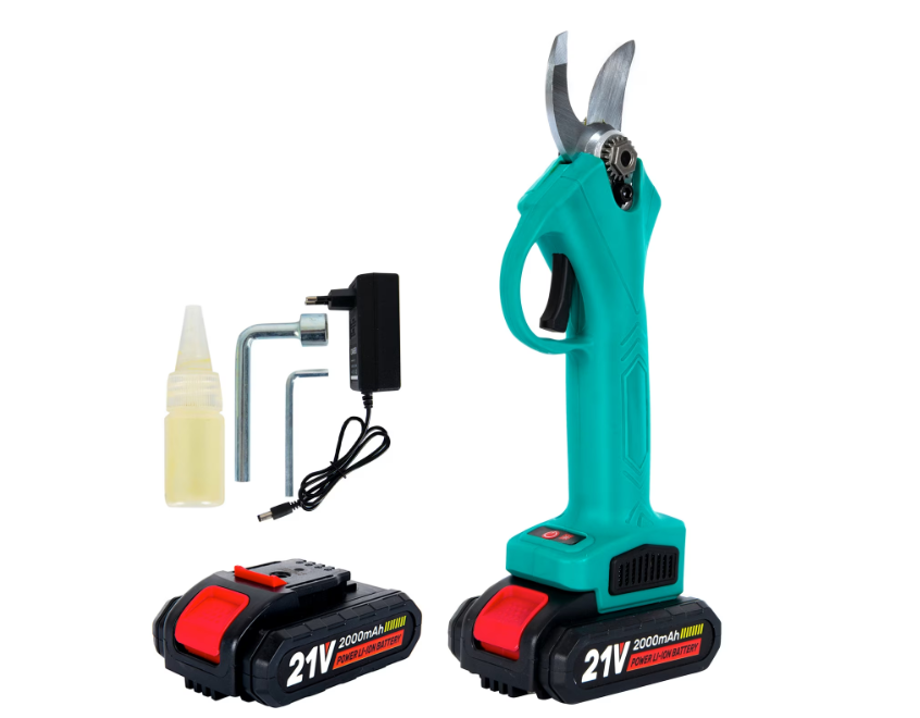 Foarfeca Electrica cu 2 acumulatori 21v 2000mah cu accesorii si valiza de transport BricoMall BM-FRFC2ACM