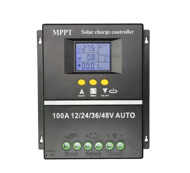 Controler solar 12V/24V/36V/48V 100A display LCD cu 7 moduri de functionare BricoMall BM-CNTR100A7