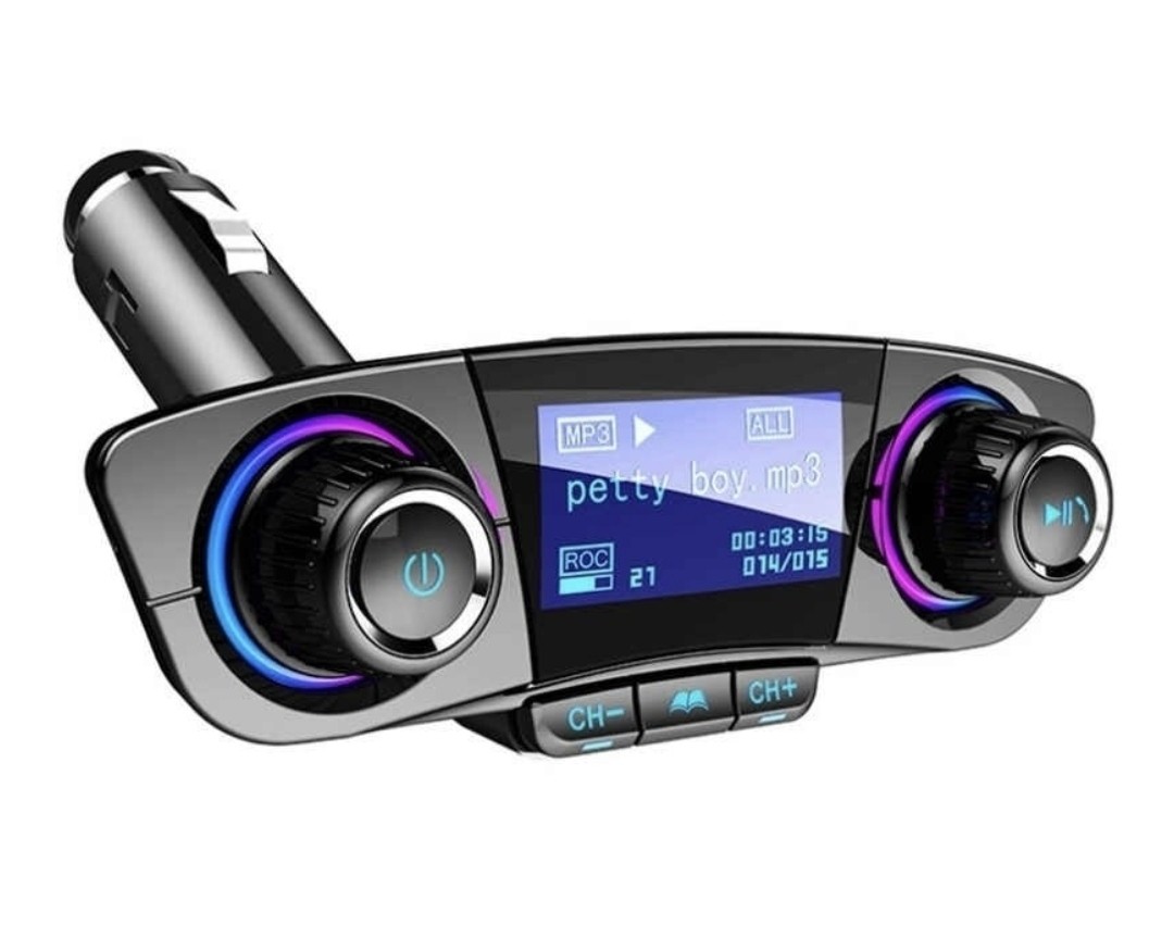 Modulator FM si Bluetooth cu Display, 2 Port-uri USB, Micro SD si Jack 3.5 mm