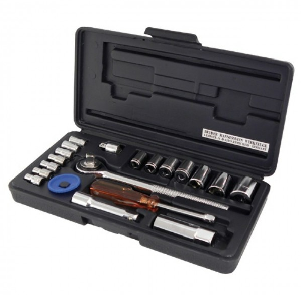 Trusa 21 piese 1/2 scule cu clichet BricoMall BM-TRS21