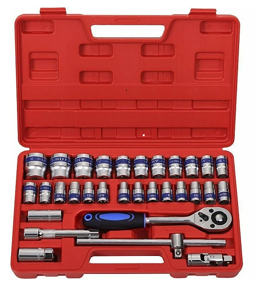 Trusa 32 piese chei tubulare si clichet BricoMall BM-TRS32