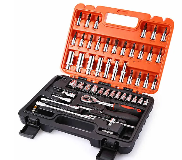 Trusa 53 chei tubulare si biti 1/4" BricoMall BM53-14