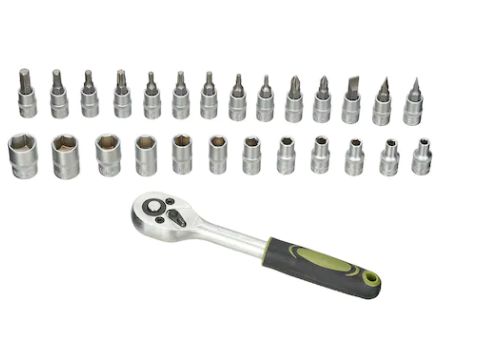 Set 27 chei clichet tubulare si biti 1/4 BricoMall BM-27C