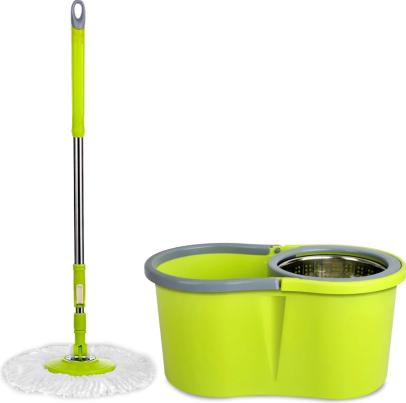 Set mop rotativ 360° galeata cu centrifuga inox