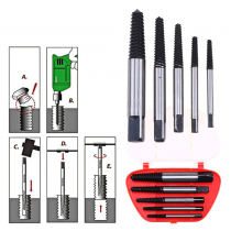 Set 5 extractoare pentru suruburi uzate, rupte