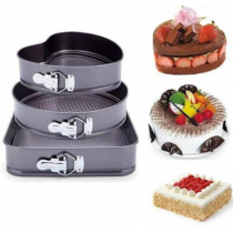 Set 3 forme pentru prajituri, forma patrata, inima, rotunda