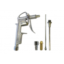 Pistol BricoMall, cu accesorii profesionale, de suflat aer comprimat, tije 10cm/20cm BM-20CM
