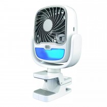 Ventilator portabil cu apa, calitate premium, AIR COOLER, port USB, rezervor de 200 ml, 3 viteze, Led schimbator in diferite culori, clema de pridere, rotire 360 grade, camping/picnic/drumetii/sala/birou/plaja, 26.5 x 16 x 7.5 cm