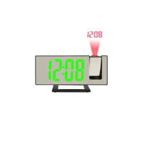 Ceas digital de birou, Afisaj LED Oglinda, Ora, Data, Temperatura, Alarma, Alimentare prin USB, Verde BricoMall BM-CES3618
